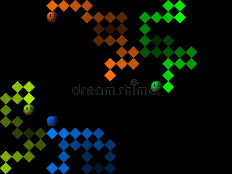 Snake, Retro Style Game Pixelated Graphics Stock Illustration - Illustration of ghost, comic 