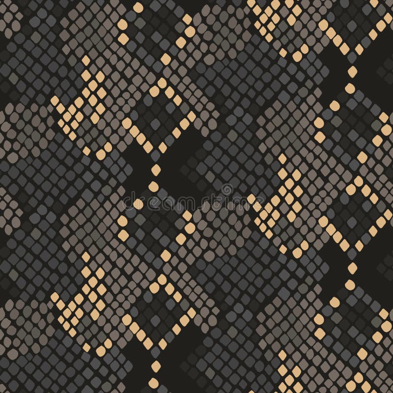 Snake skin artificial seamless vector texture.