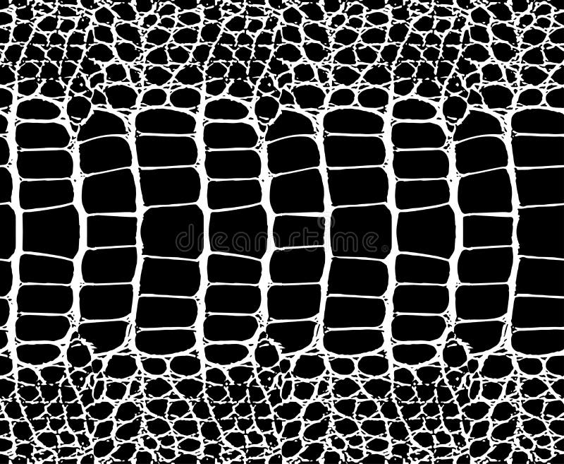 Snake skin pattern texture repeating seamless monochrome black & white. Vector stock illustration