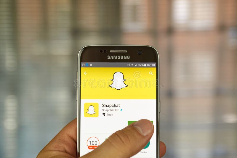 Snapchat app na Samsung S7