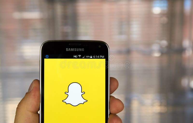 Snapchat application on android smartphone