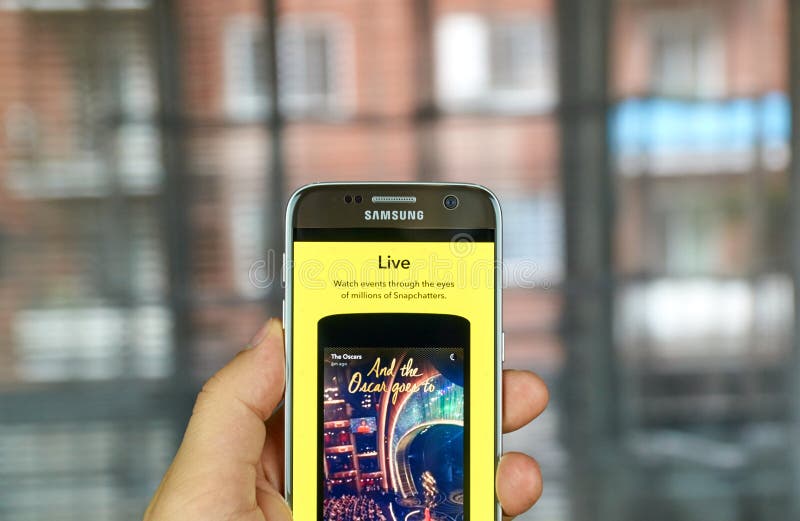 Snapchat Żywy na telefonie komórkowym