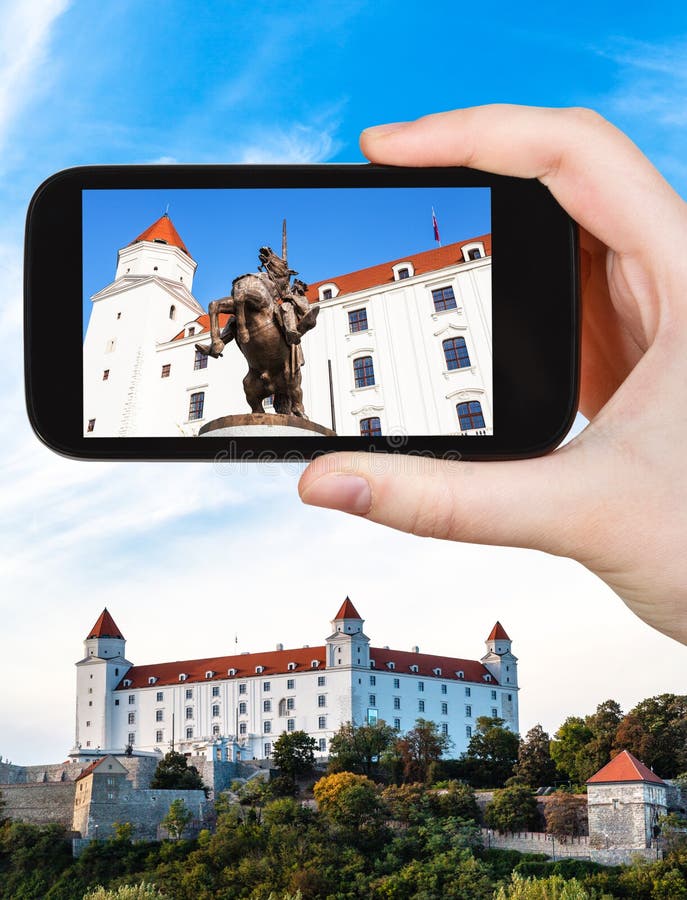 Snímka sochy na Bratislavskom hrade