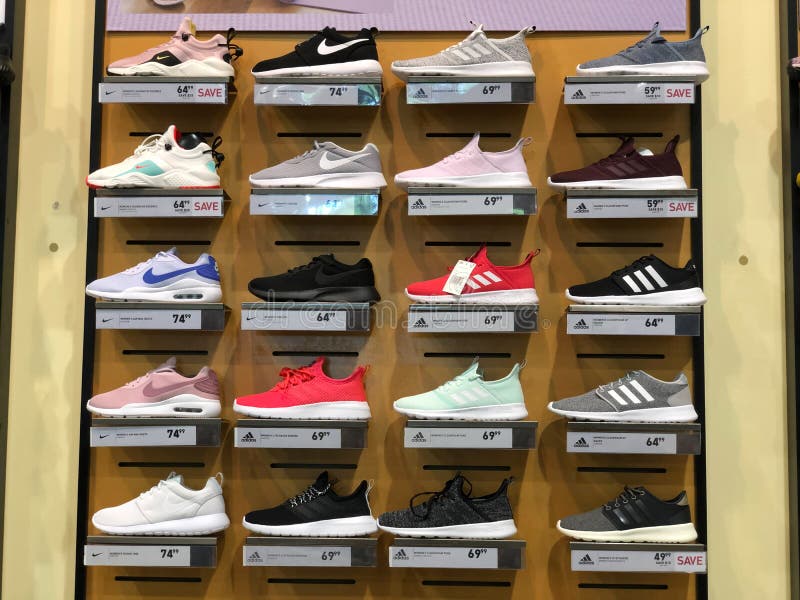 Sneaker Display at a Dick`s Sporting Goods Store in Summerville, SC Editorial Image Image of