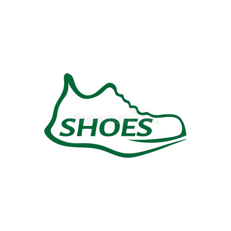 Sneaker Logo. Sport Shoe for Running. Black and White Silhouette. Sport ...