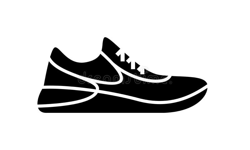 Running Shoes Print Simple Stock Illustrations – 140 Running Shoes ...