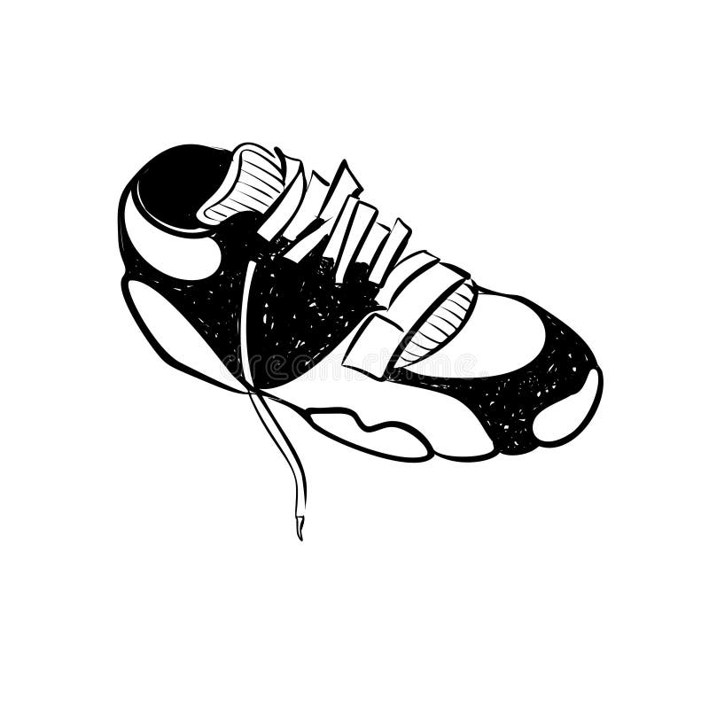 Sneaker Solid Icon, Sport Concept, Running Shoe Symbol on White ...