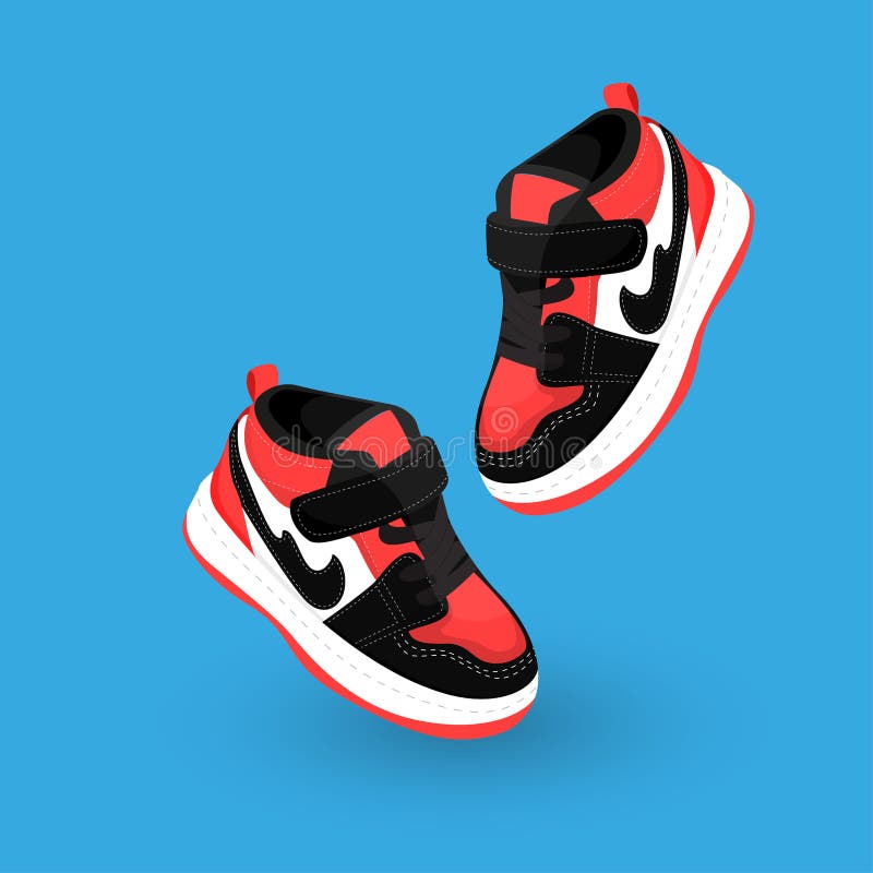 Sneaker. Trainer. Flat design. Vector illustration. Kids shoes. Sneaker. Trainer. Flat design. Vector illustration. Kids shoes