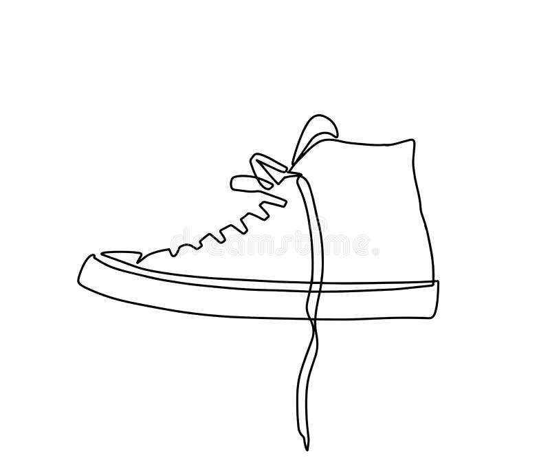 Sneakers De Dibujo Continuo De Una Línea Ilustración Vectorial De Las  Zapatillas Zapatos Deportivos En Línea Una Línea Continua Ilustración del  Vector - Ilustración de retrocesos, lifestyle: 197992107