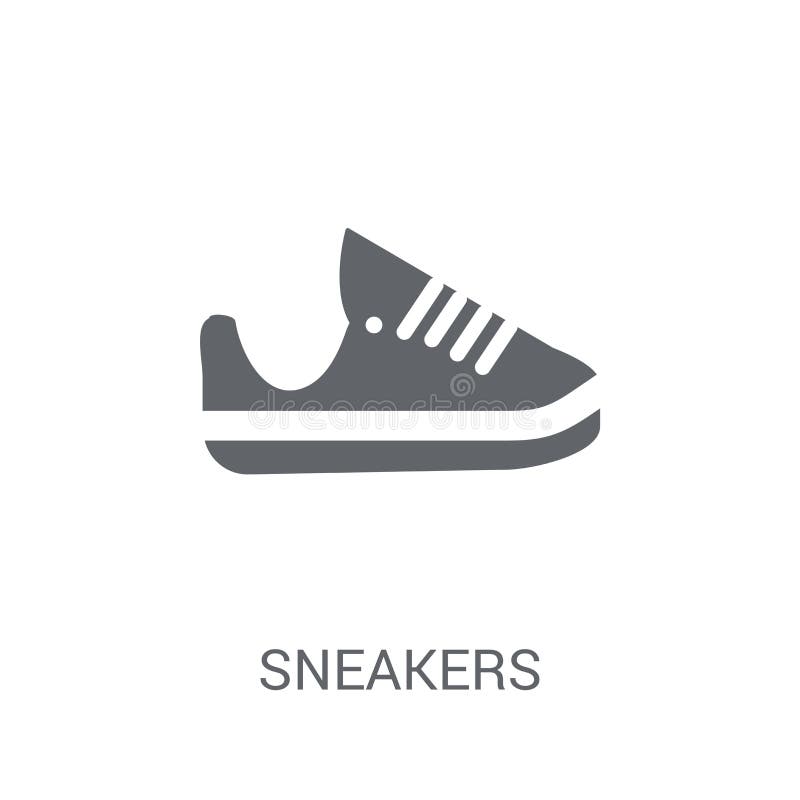 Sneakers Icon. Trendy Sneakers Logo Concept on White Background Stock ...