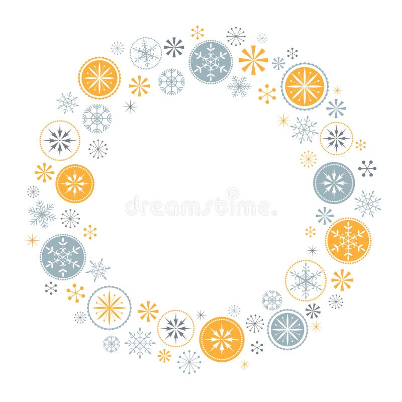Sneeuwvlokkader royalty-vrije illustratie Sneeuwvlokkader royalty-vrije illustratie