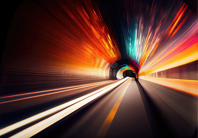 Speed Concept. High Speed Motion Blur. Fast Moving Stripe Lines with Glowing Light Flare. City Tunnel. Neon Glowing Rays in Motion. Generative AI Art. Speed Concept. High Speed Motion Blur. Fast Moving Stripe Lines with Glowing Light Flare. City Tunnel. Neon Glowing Rays in Motion. Generative AI Art.