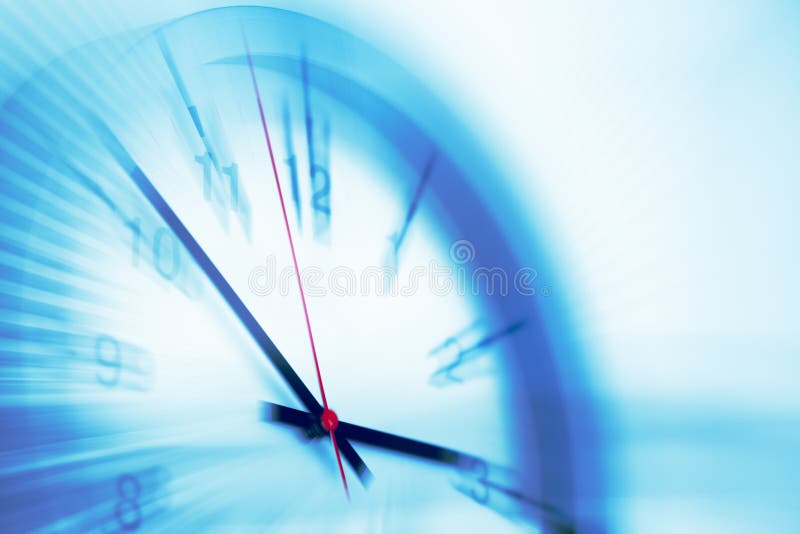Snelle tijden van de klok de werkuren van de klok bewegend concept