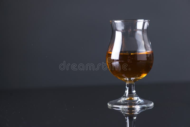 Snifter for Drinking Whiskey Out of Stock Image Image of still
