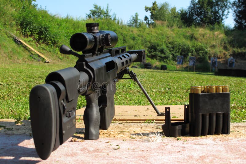 Sniper Rifles Caliber .50 BMG Stock Photo - Image of force, caliber:  42718770