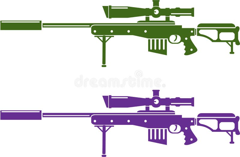 Sniper Rifle stock vector. Illustration of security, forces - 41587139