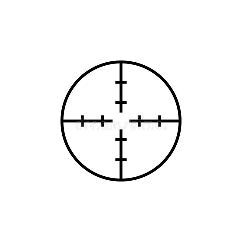 Sniper Scope Crosshairs Thin Icon Stock Vector - Illustration of fire ...