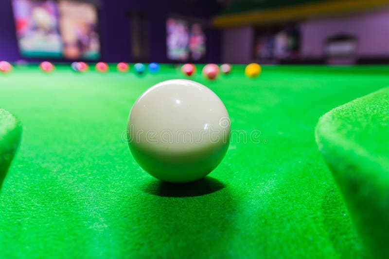 Snooker Ball on Snooker Table Stock Image Image of focus, nightlife