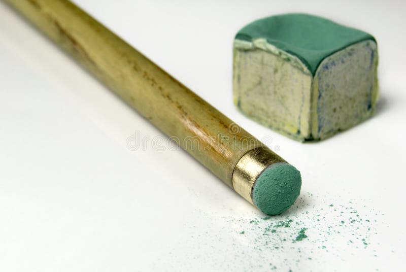 Snooker cue and chalk stock image. Image of leisure, chalk 10835455