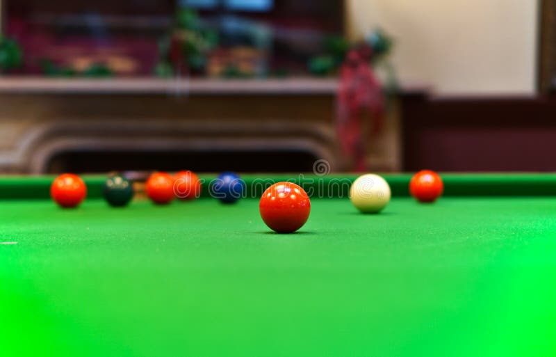 Snooker Table With Some Balls Stock Photo Image of balls, play 170662768