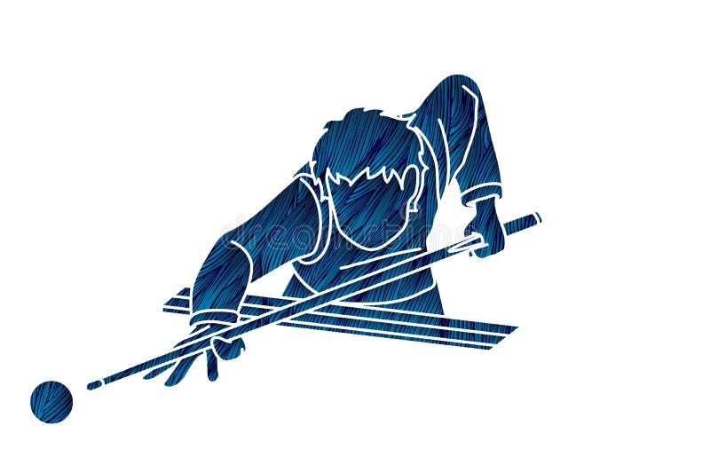 Snookersportaktions-Karikaturgraphik vektor abbildung Snookersportaktions-Karikaturgraphik vektor abbildung
