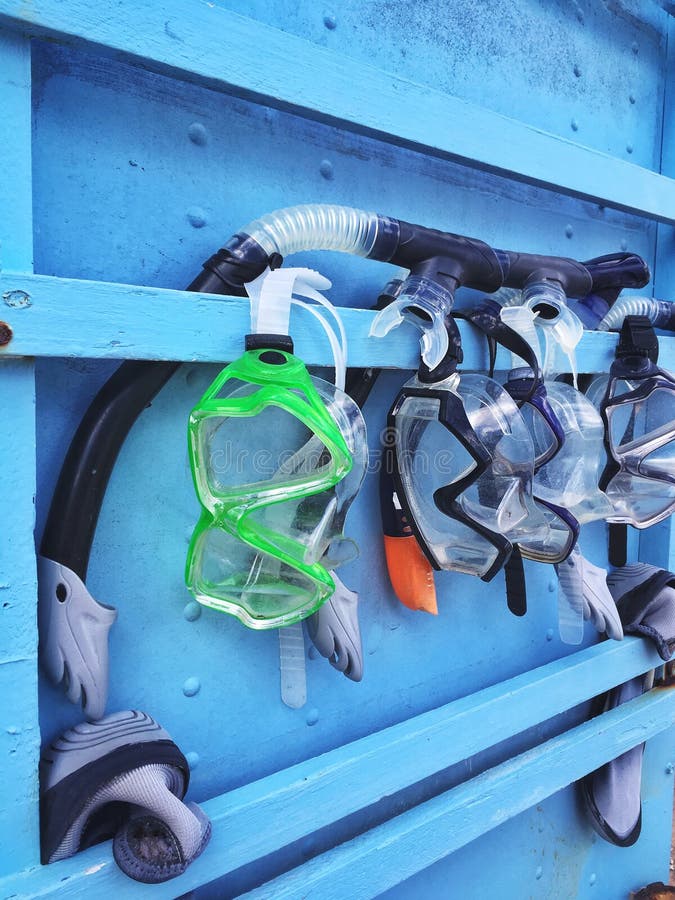 Snorkel masks stock photo. Image of rental, reef, googles 133186040