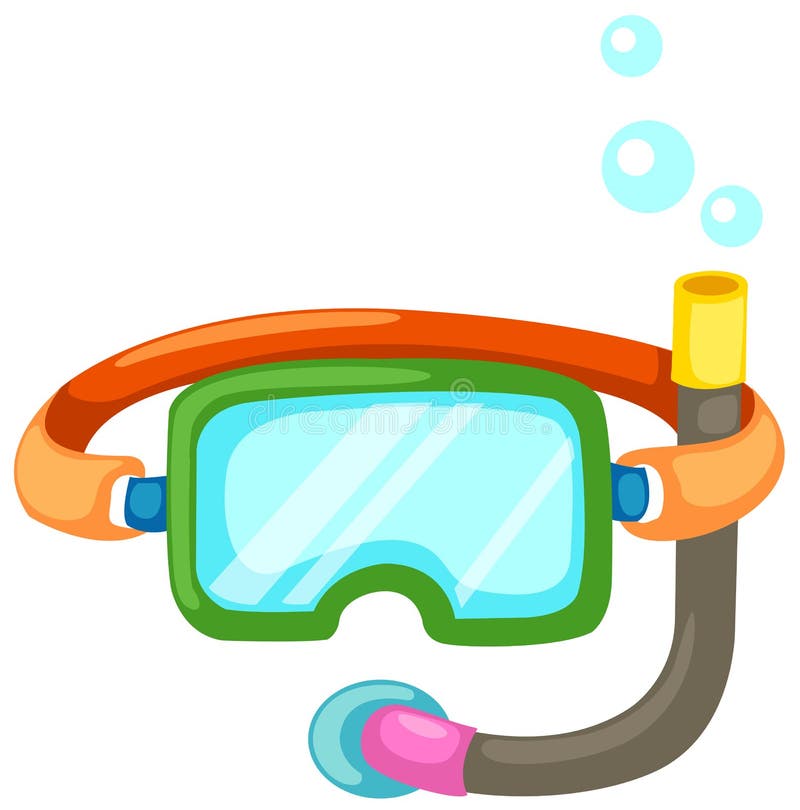Snorkeling equipment stock vector. Image of isolated 15062964