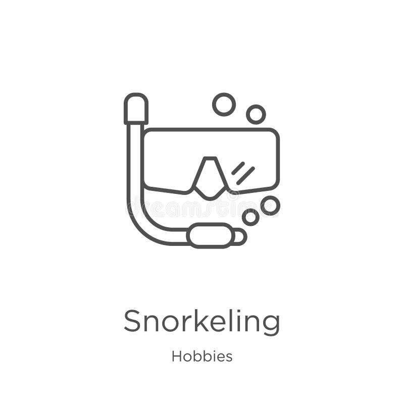 Snorkeling Icon Vector from Nautical Collection. Thin Line Snorkeling