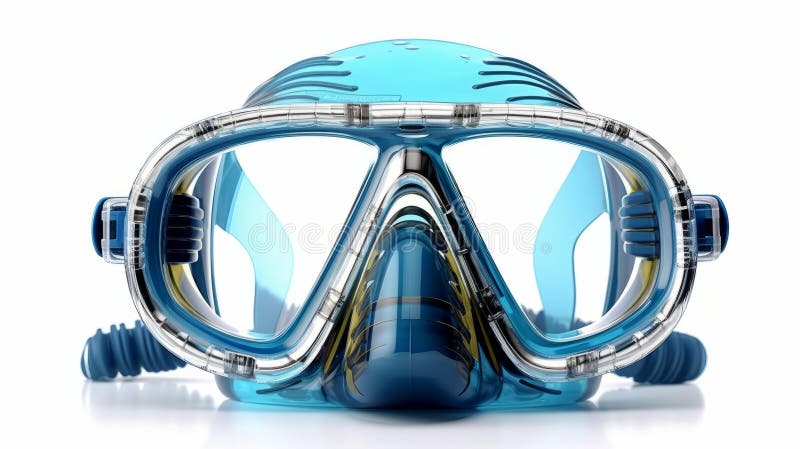 Snorkeling mask isolated on white background. Generative AI royalty free illustration