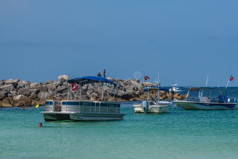 Snorkling and boating royalty free stock photography Snorkling and boating royalty free stock photography