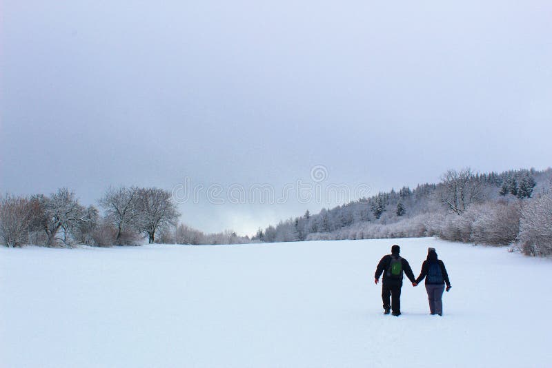 Winter nature view somewhere in Slovakia,