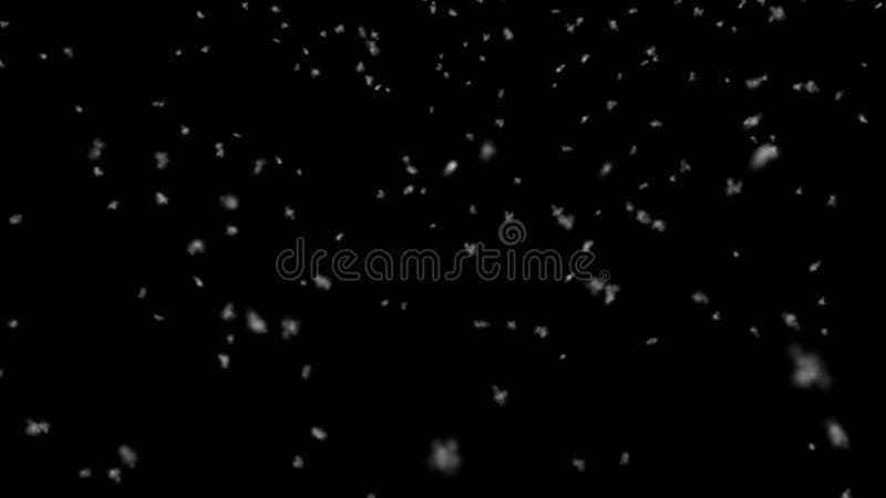 Snow Aerial Falling Down - Seamless Loop - Alpha Channel stock video