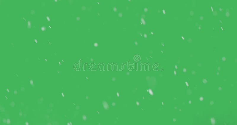 Snow animation green screen stock footage