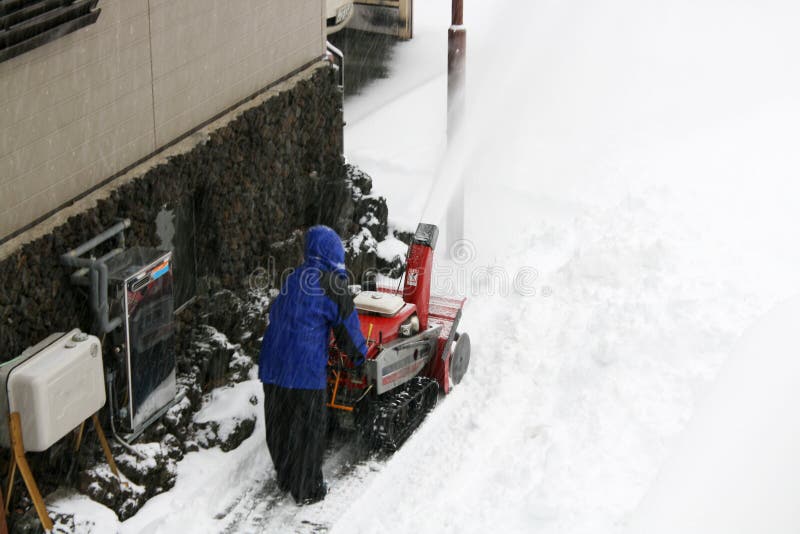 Snow blower stock photo. Image of storm, clearing, single 55775524