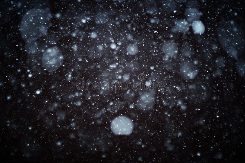 Snow bokeh texture on black vector illustration