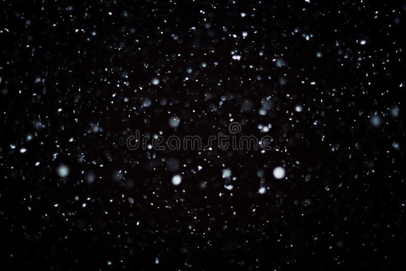 Snow bokeh texture on black background vector illustration