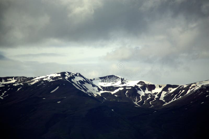 Snow capped mountains