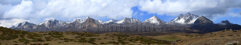 Snow-capped mountains stock images