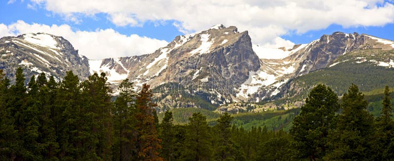 Snow-capped Mountains in Colorado stock photography
