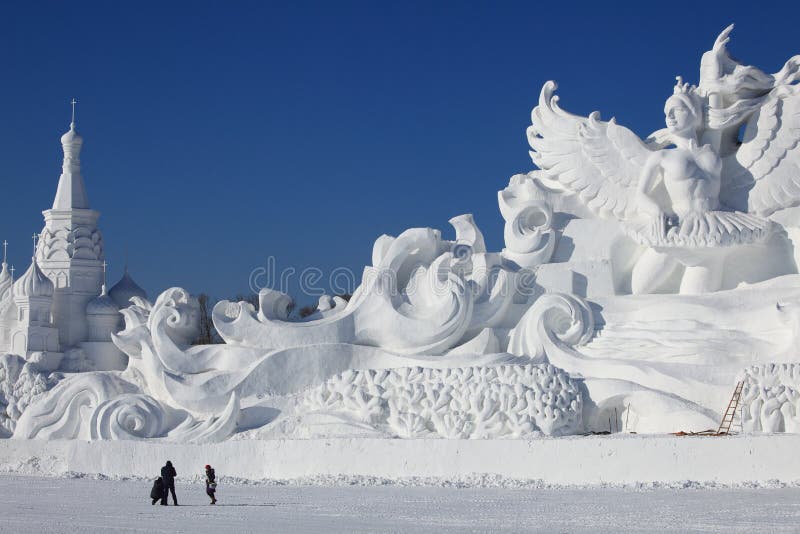 Snow Carving stock photo Snow Carving stock photo