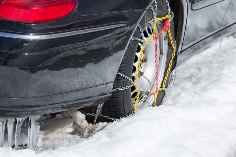 Snow_chains stock photo. Image of steel, street, black 209809394