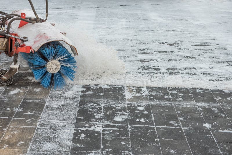 Snow clean machine stock image. Image of strong, snow 85843327