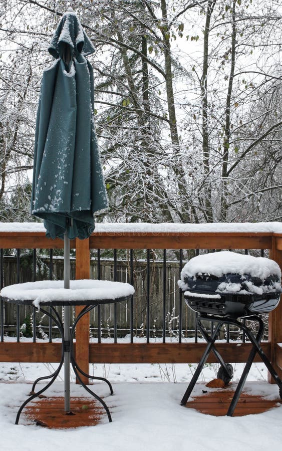 Snow Covered Deck