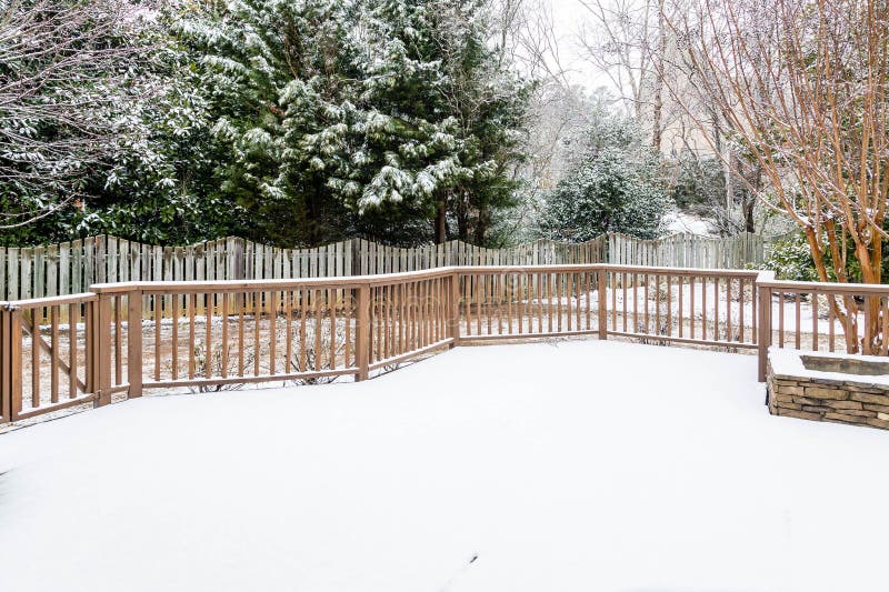 Snow Covered Deck