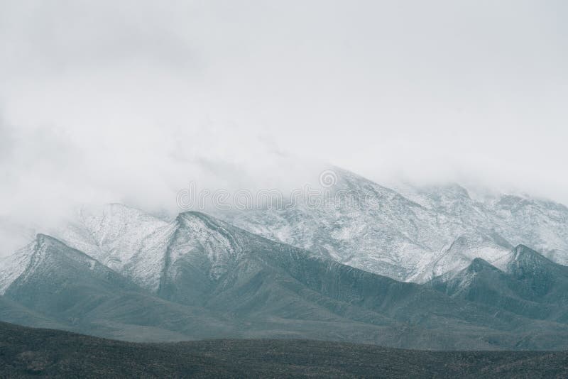 Snow Covered Mountains in Eastern New Mexico Stock Photo Image of