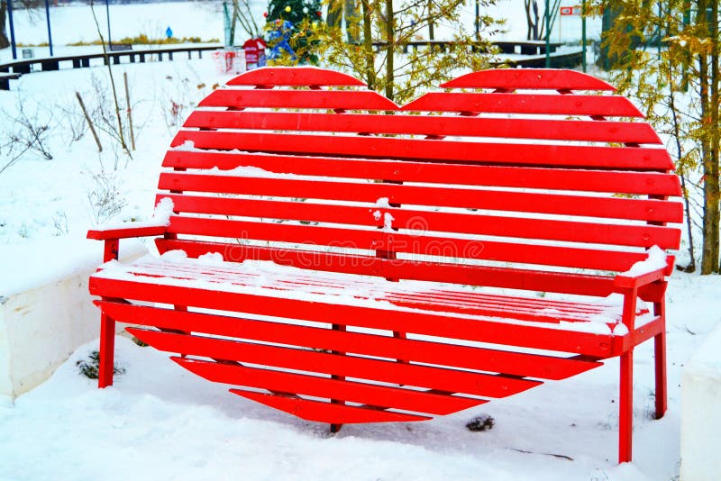 Heart Symbol Wood Bench Park Stock Photos - Free & Royalty-Free