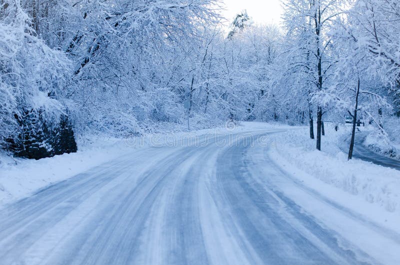 Snow covered road