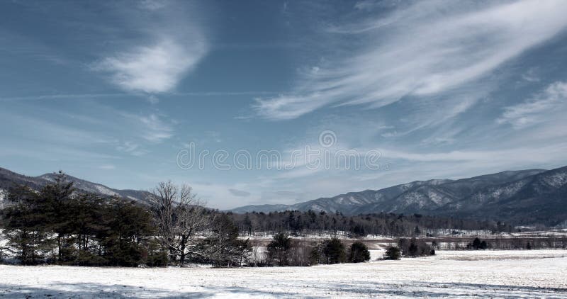 Snow covered Smokey Mountains