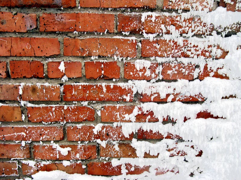 Snow covered wall