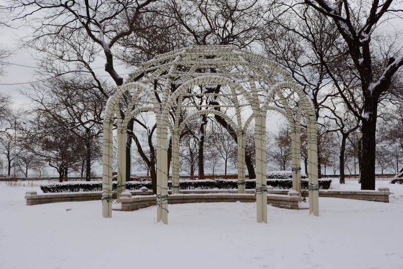 Snow Covered Wedding Gazebo royalty free stock photos Snow Covered Wedding Gazebo royalty free stock photos